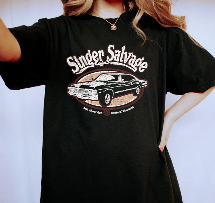 Supernatural Impala Singer Salvage SPN Inspired Tee, SPN Shirt