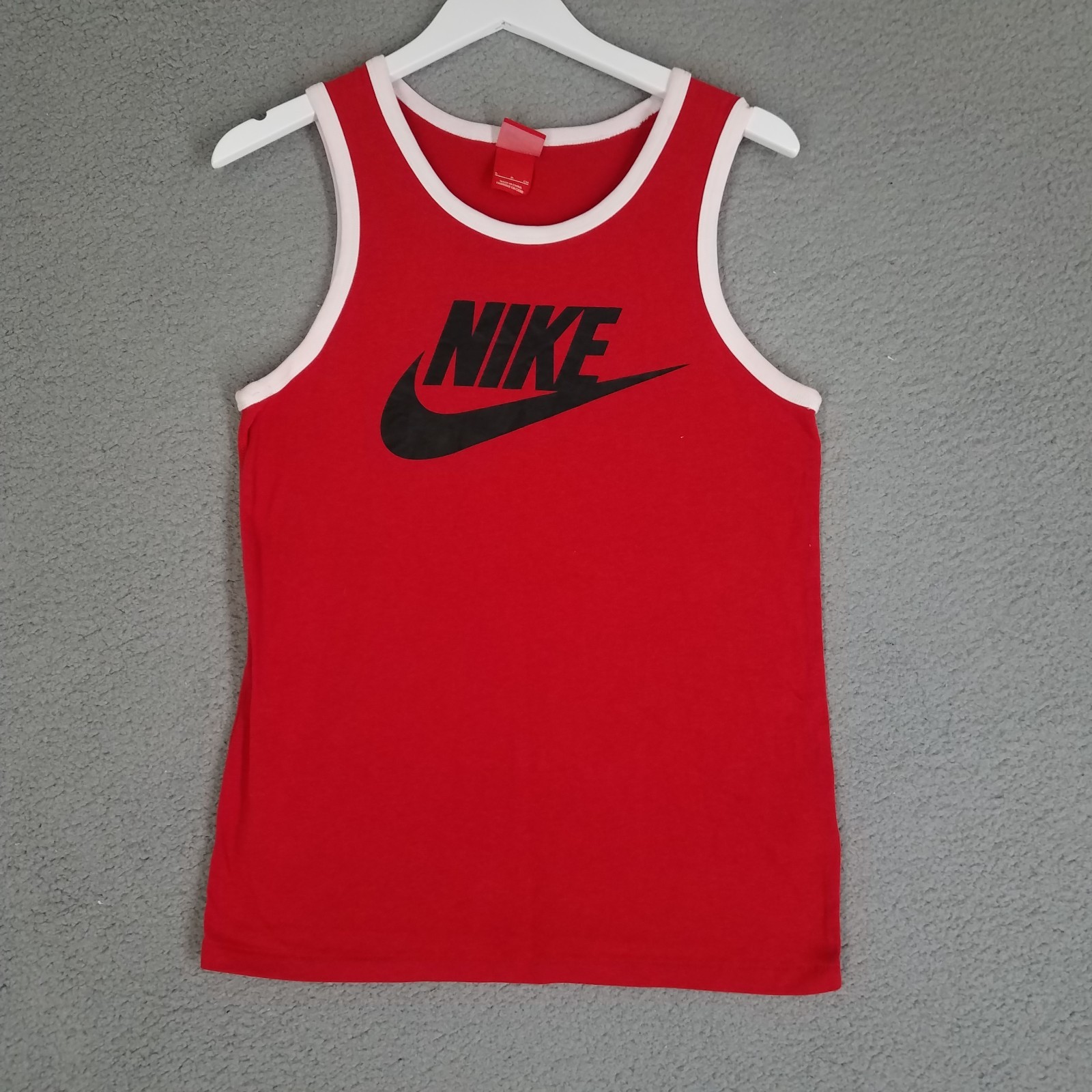 Nike Sportswear Ace Logo Tank Top Adult Small Retro Red Swoosh Casual Active