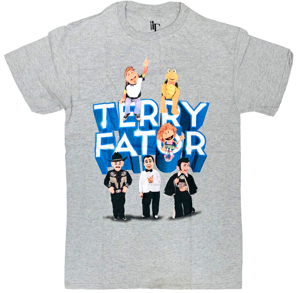 Terry Fator Walter T-Shirt Live Puppet Show Cast Character Tee Grey Men Size XXL