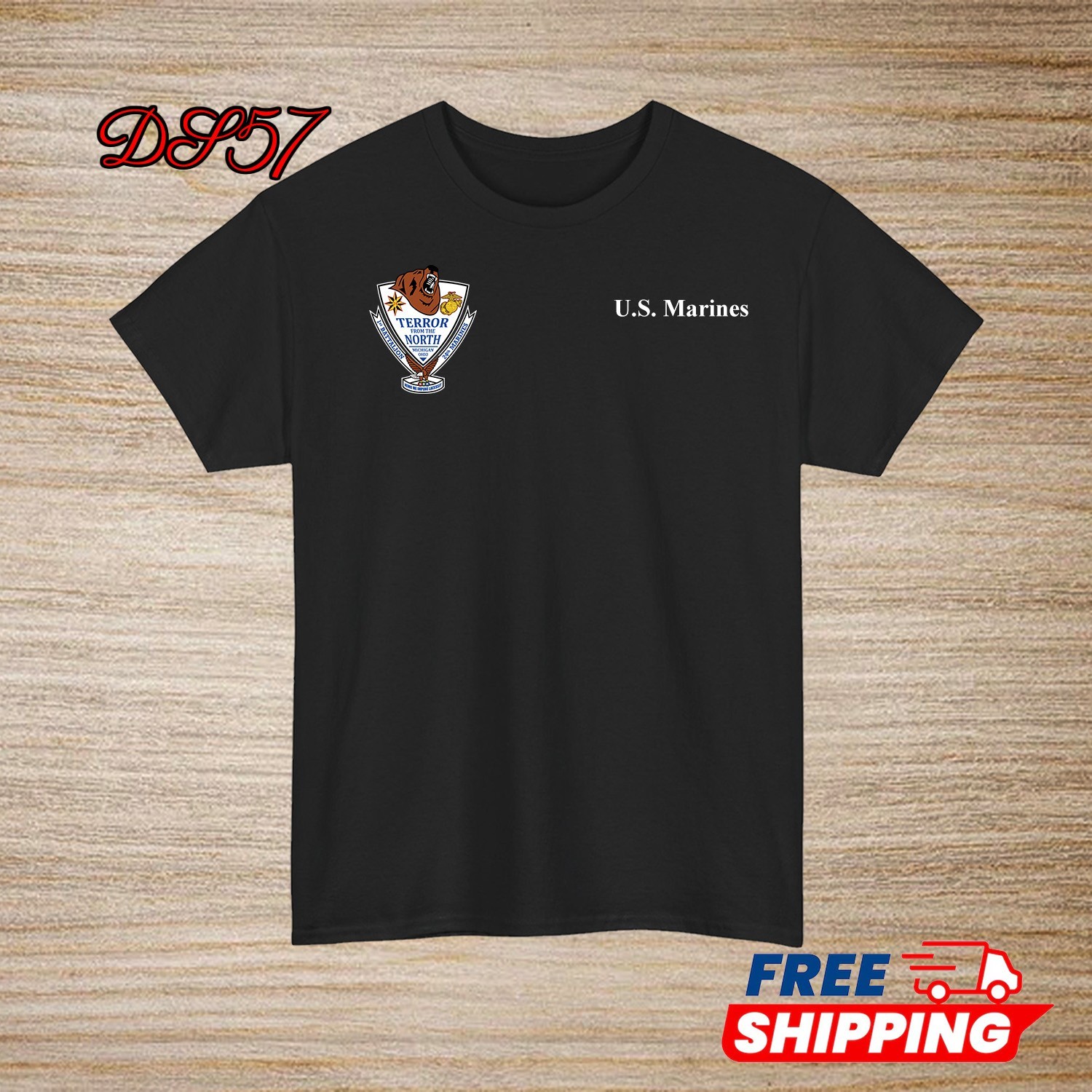 1st Battalion 24th Marine Regiment USMC Small Logo T-Shirt S to 5XL Made In USA