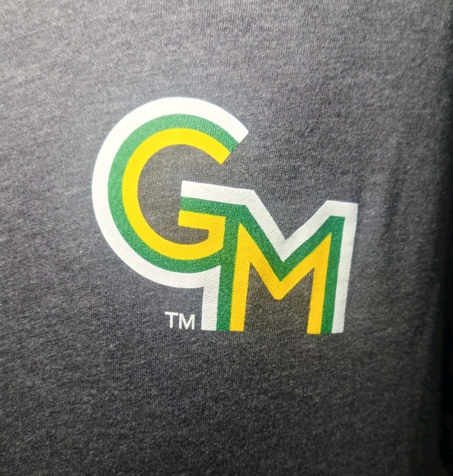 USCAPE GM George Mason Patriots Gray Two-sided Graphic T Shirt Size 2XL ~ Used