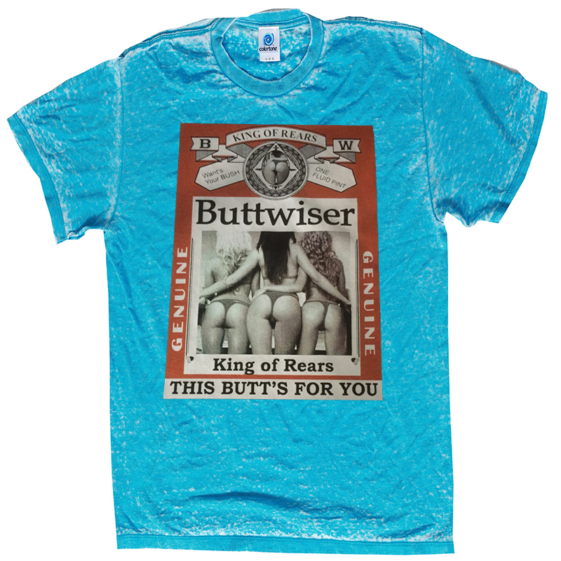 BUTTWISER PARODY ACID WASH T-SHIRT DRINKING BEER FEW COLORS TOP QUALITY S-3XL