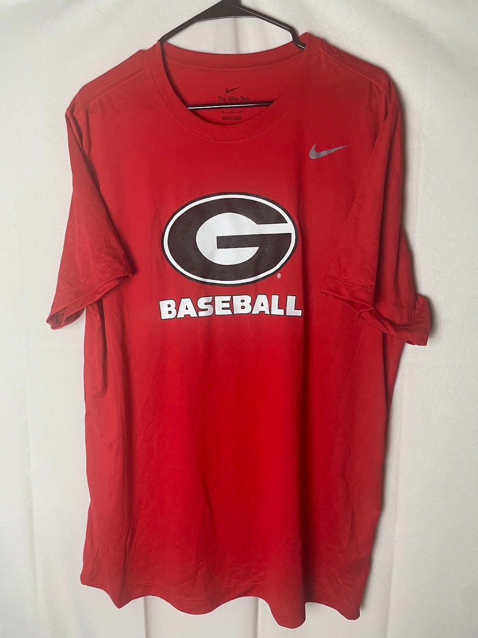 Nike University Of Georgia Bulldogs Baseball Men&rsquo;s T Shirt Red Size XL