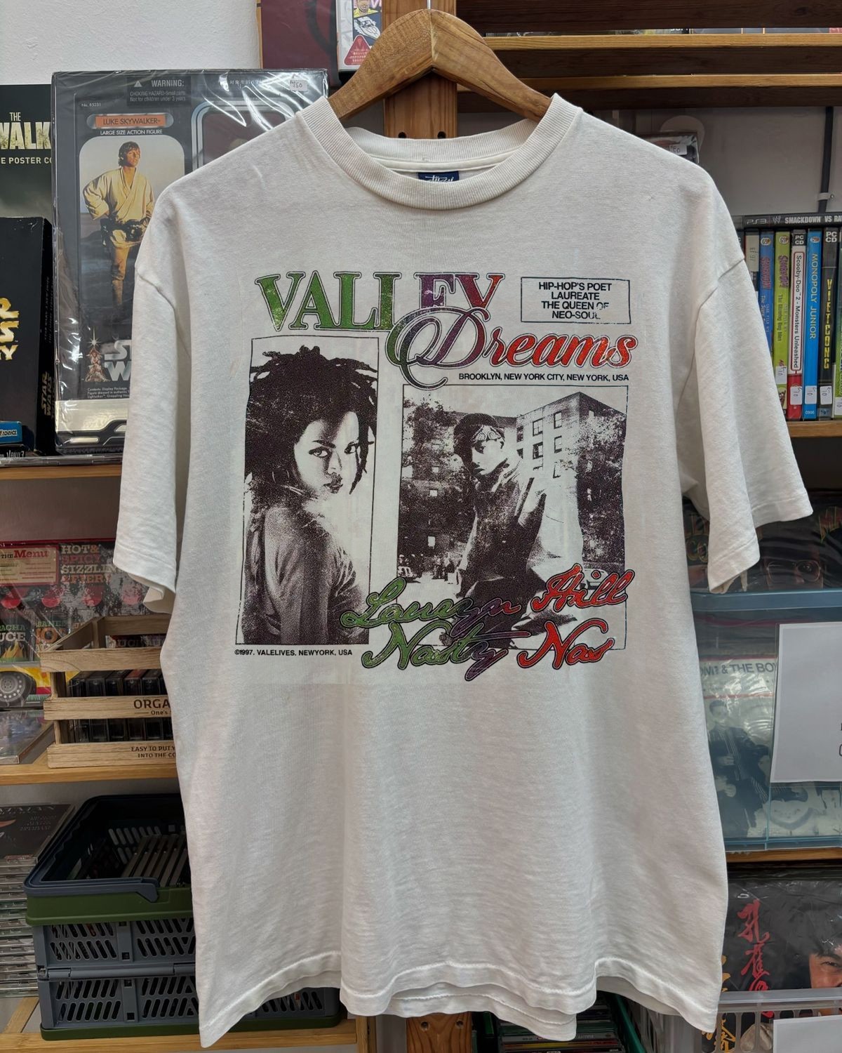Lauryn Hill Valley Dreams Rare Design White T shirt Retro style NH25099