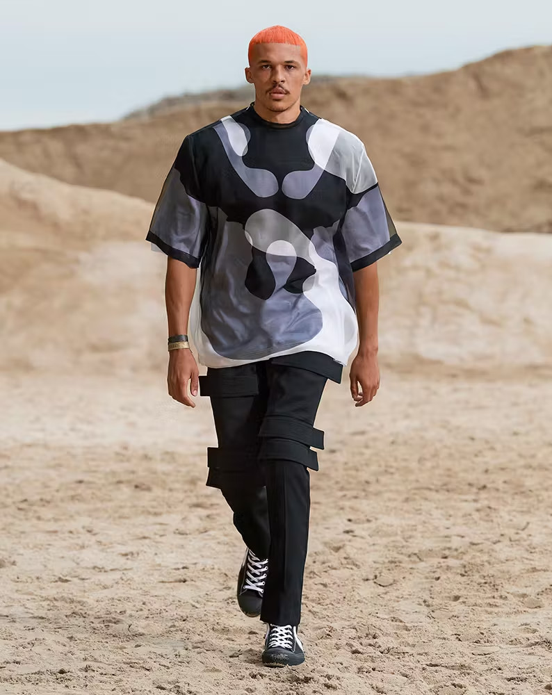 Burberry SS 22 Runway Ricardo Tisci Oversized Rorschach Test Tee tshirt