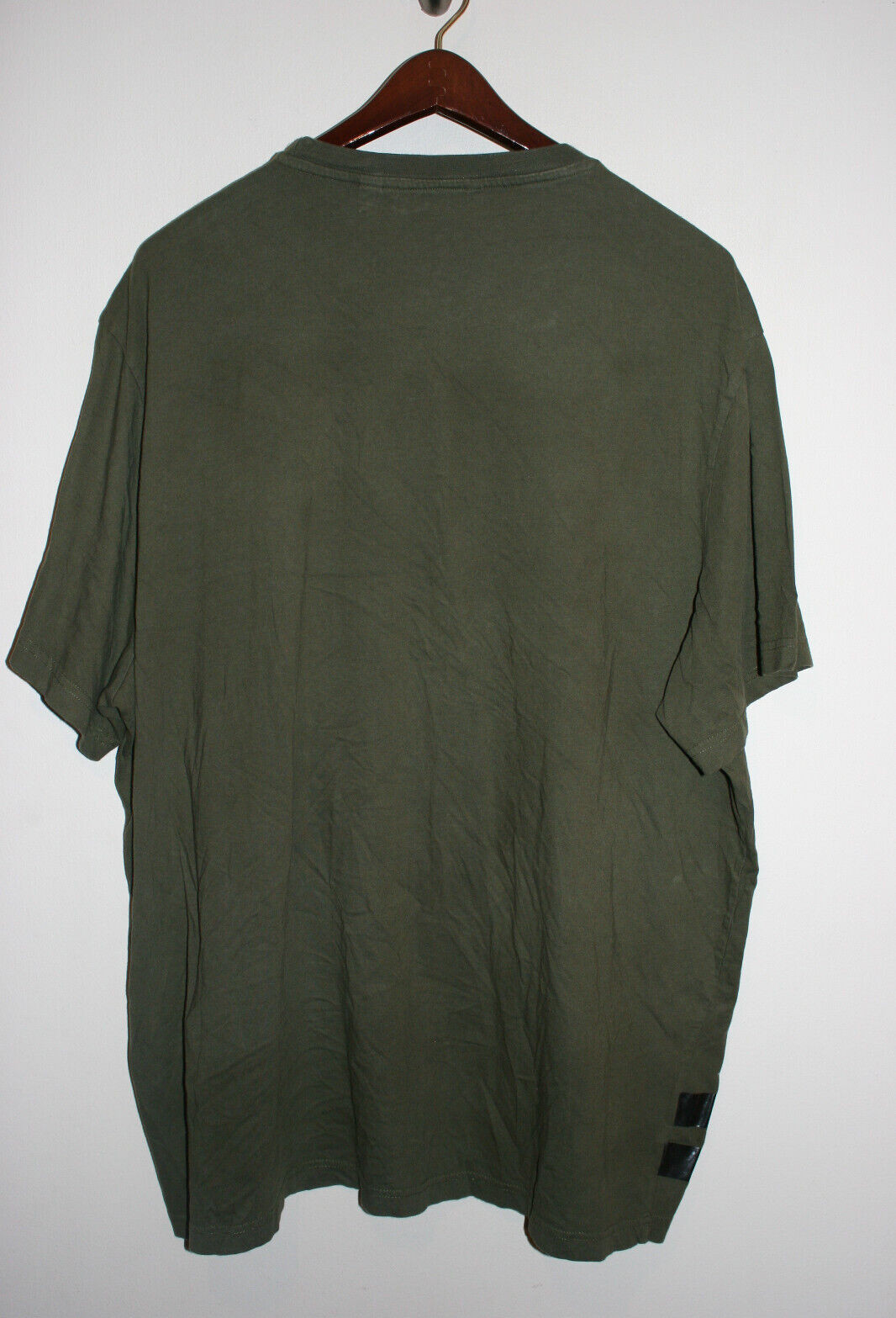Mens Sean John Y2K Olive Green Silver Foil Tiger Cotton T-Shirt Short Sleeve 4XL