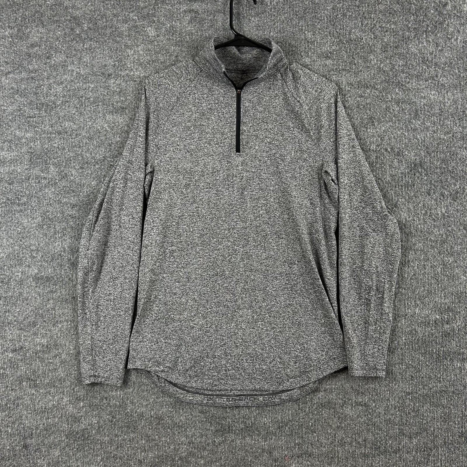 Lululemon Pullover Mens Large Surge Warm Half Zip Gray Athletic Running Gym