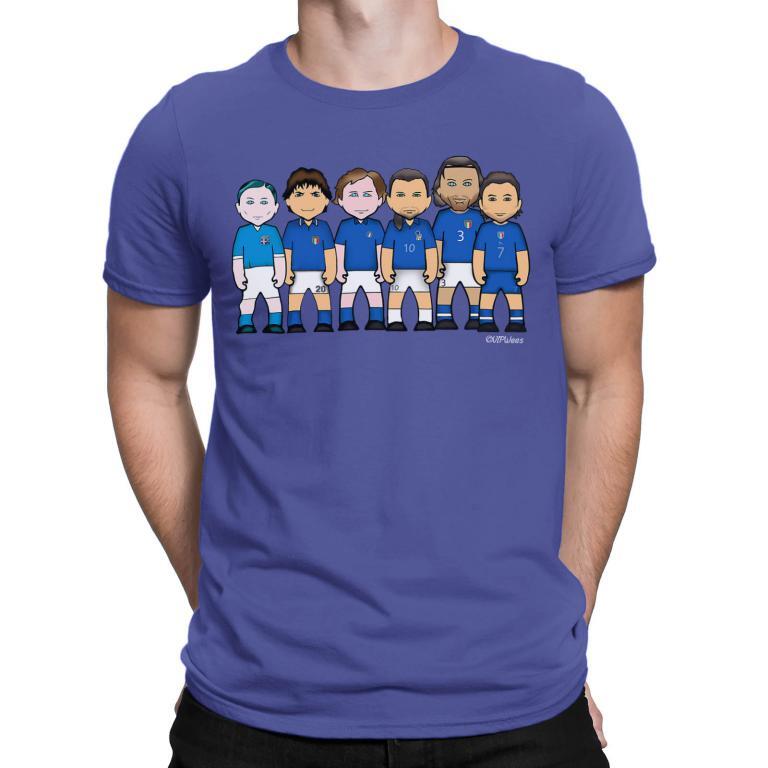 Italy Football Legends VIPwees T-Shirt Mens Italia Del Piero Maldini Baggio