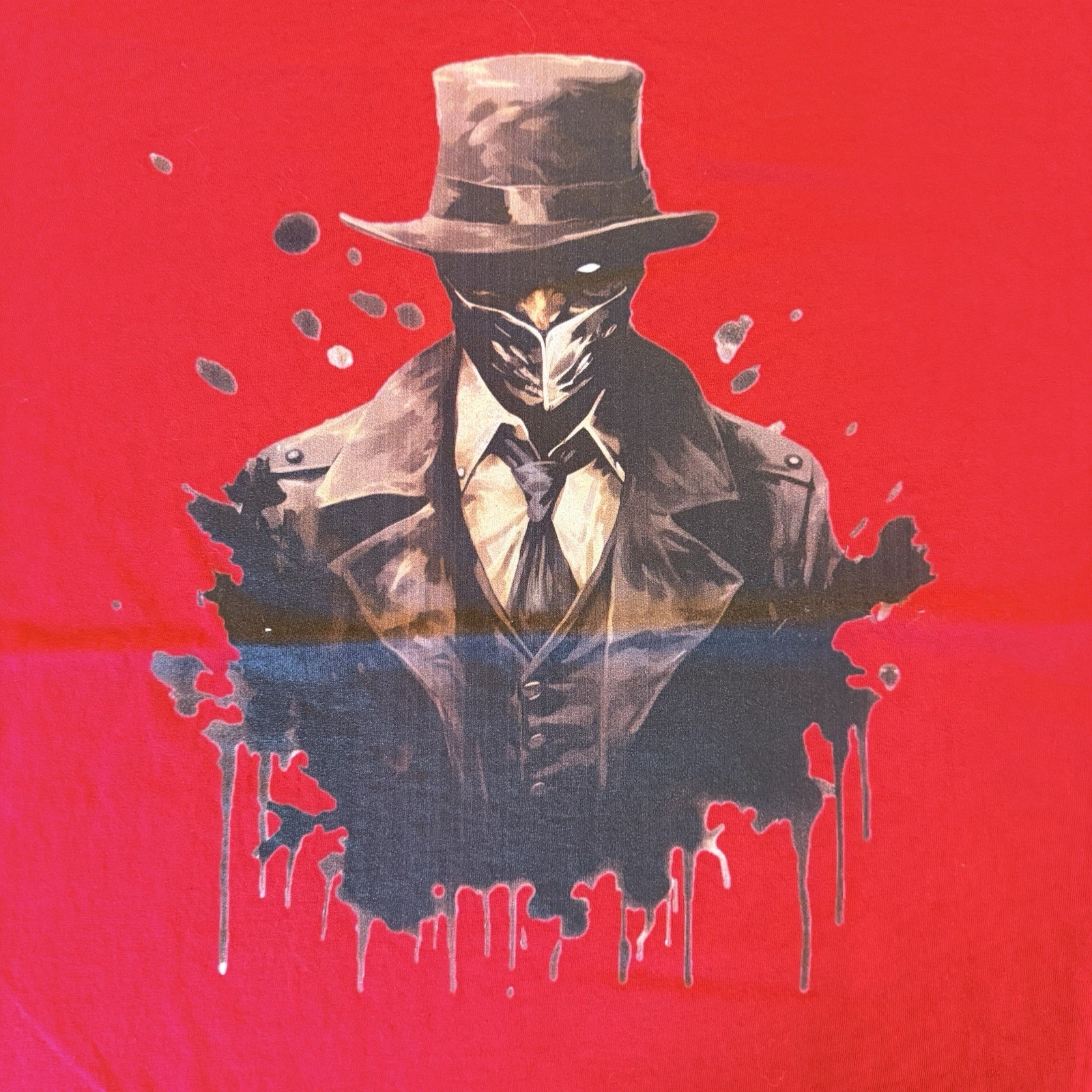 Rorschach Watchmen Graphic T Shirt Red DC Comics Mens XL Vigilante Tee