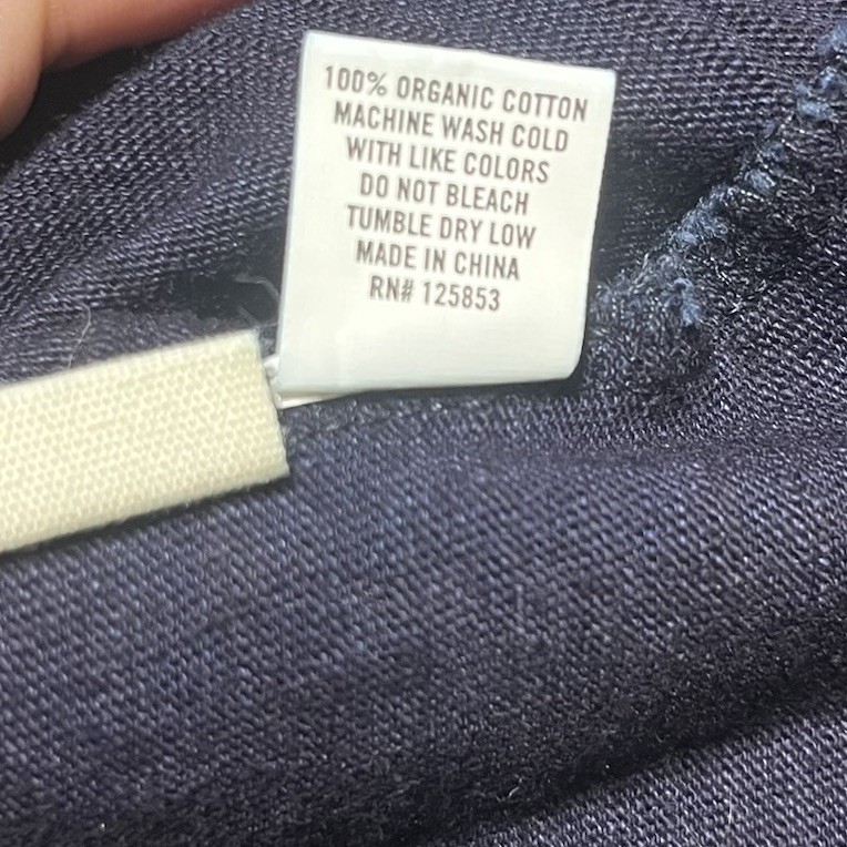 Taylor Stitch Mens Slub Pocket Tee Rinsed Indigo Blue 100% Organic Cotton 42 L