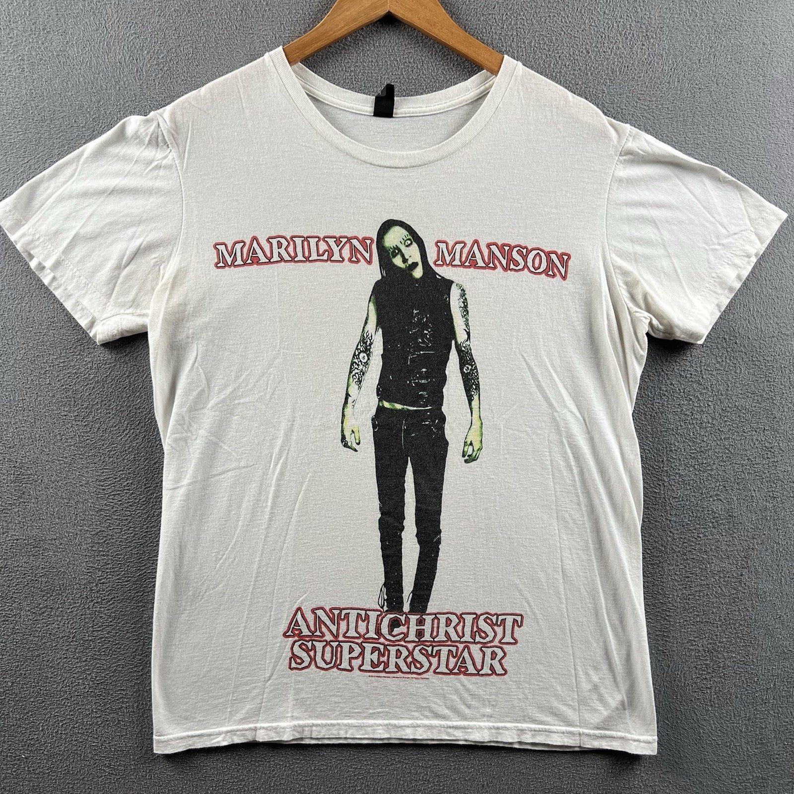 Marilyn Manson Antichrist Superstar Shirt Mens Large White Bravado Vintage Rap T