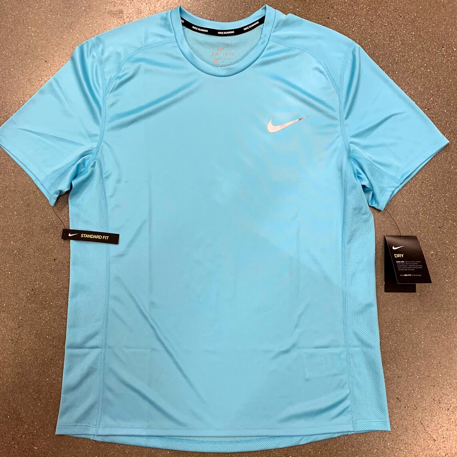 Nike Men Dri-FIT Miller Mesh Top Tee Shirt Polyester AT3951-496 Blue NWT Size L