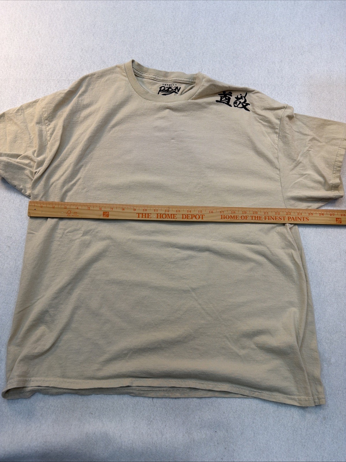 Popular Poison Shirt Mens 2XL Beige Tokyo Graphic Oversized Streetwear Tee