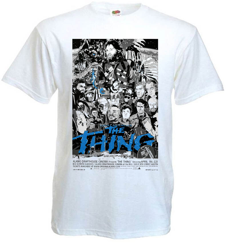 The Thing v82 T-shirt white movie poster horror John Carpenter all sizes S-5XL