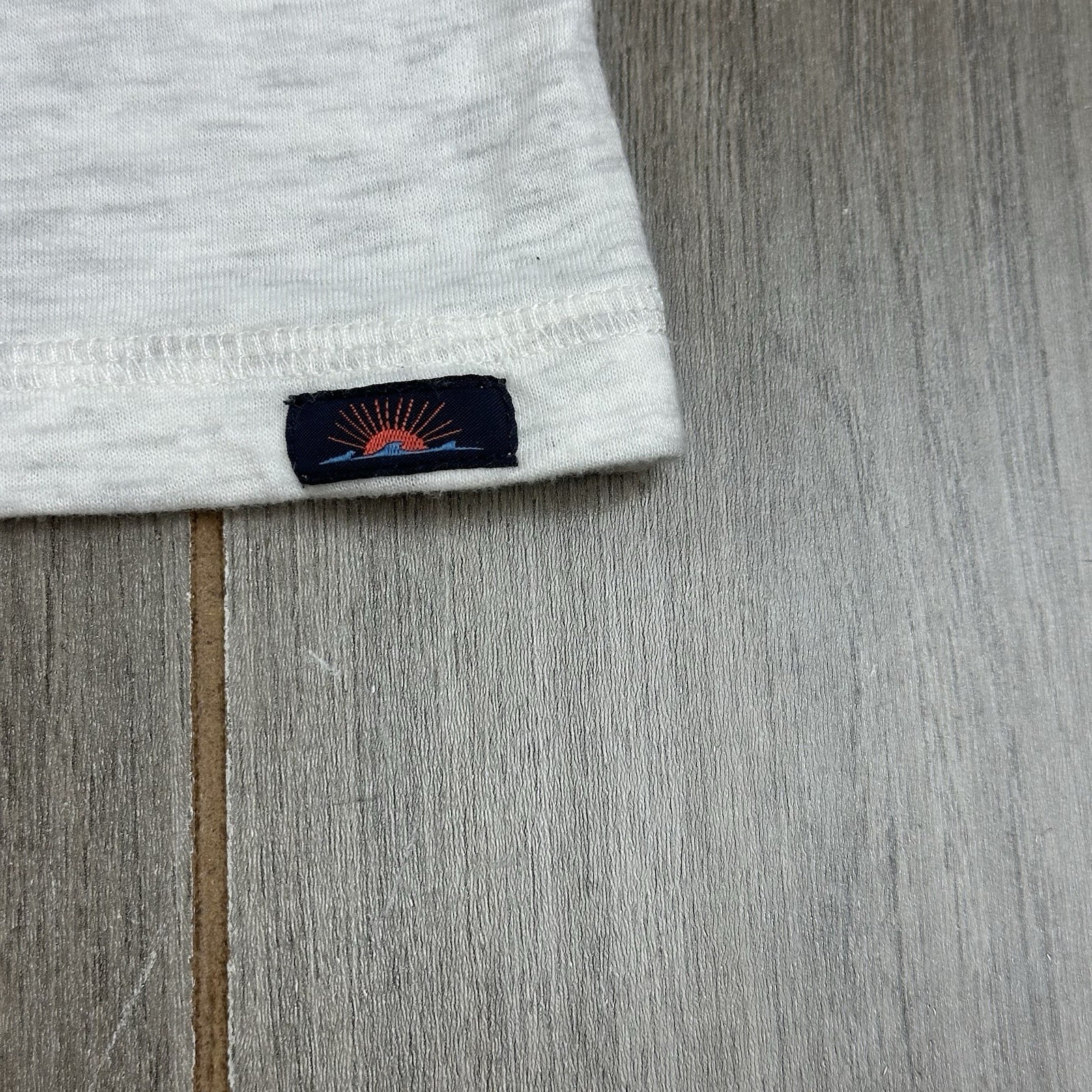 Faherty Cloud Cotton Henley Shirt Men XL White Gray Ivory Pima Cotton Modal Flaw
