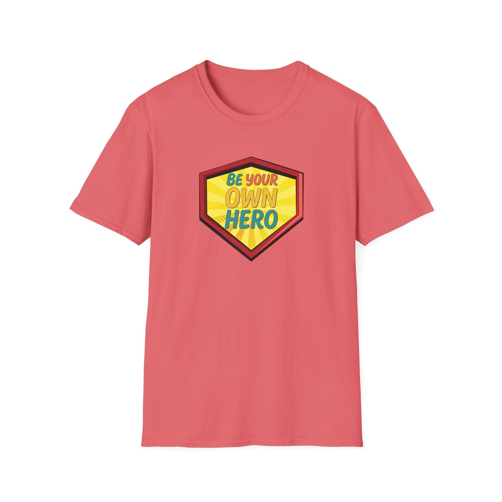 Be Your Own Hero T-Shirt | Superhero Shield Graphic