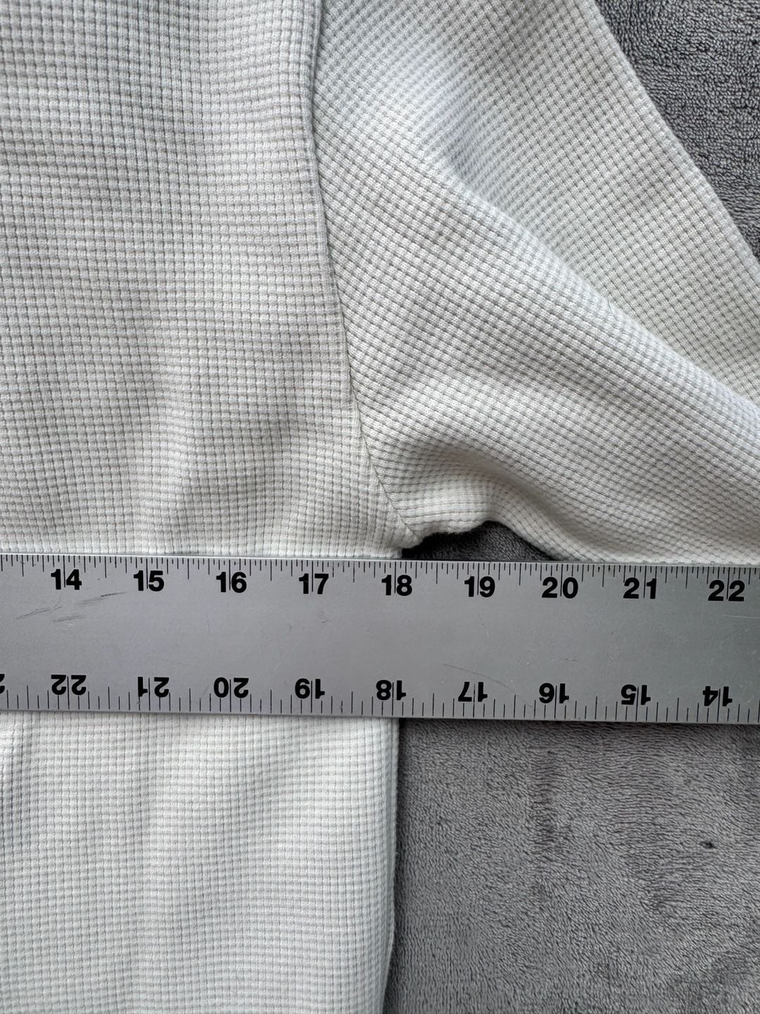 Palace Waffle Longsleeve Spellout Top Soft White/Burgundy