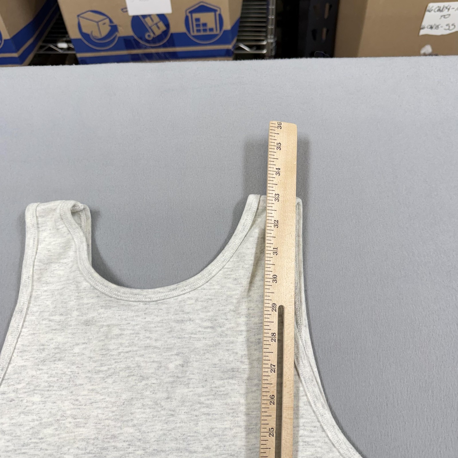 Vintage Champion Shirt Mens Large Gray Scrimmage Cloth Tank Top Jersey Made USA