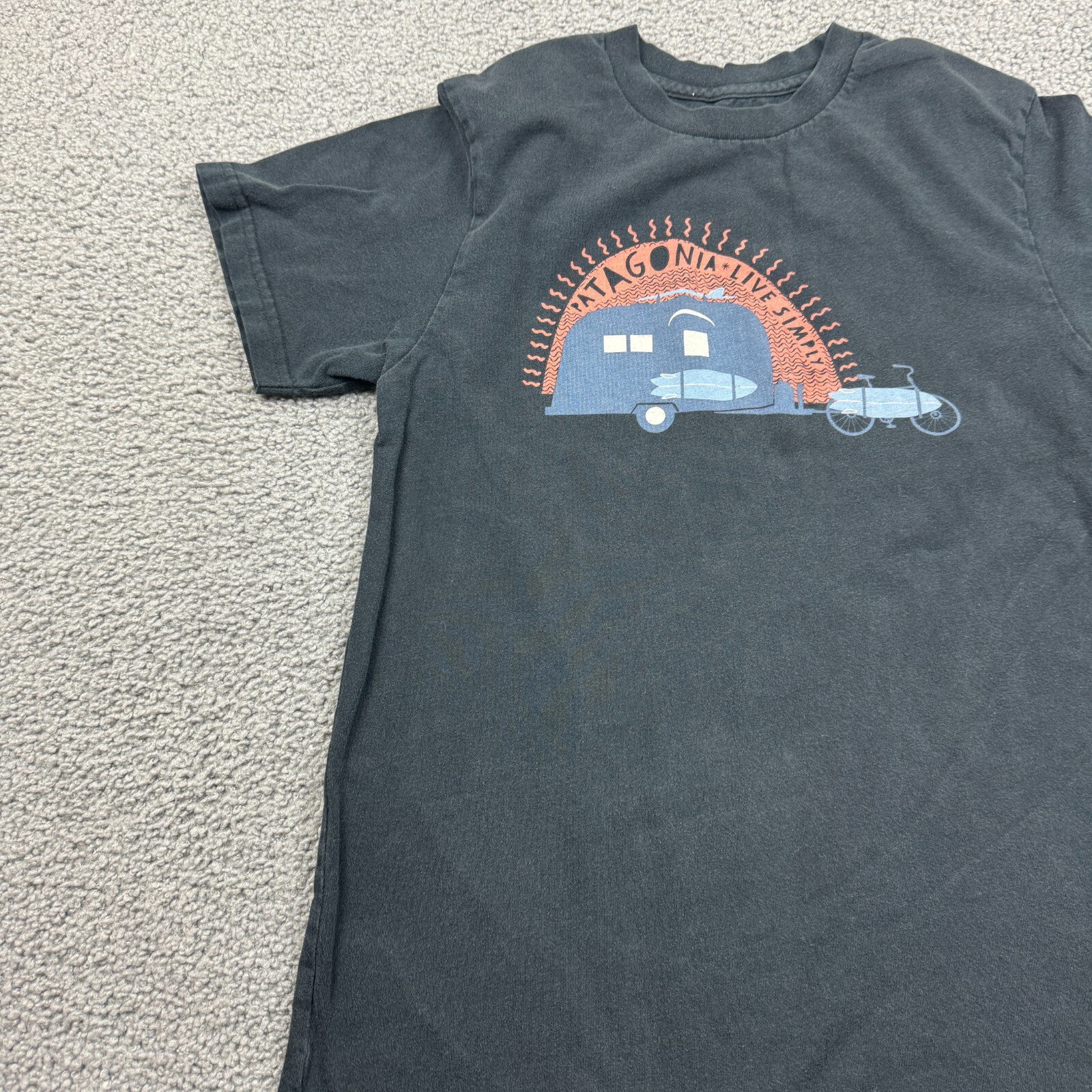 Patagonia Shirt Mens Small Black Lives Simply 100% Organic Cotton Tee Slim Fit