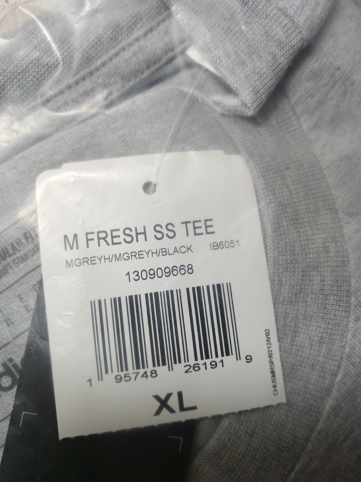 Adidas Men&rsquo;s Fresh Gray T Shirt IB6051 Size XL