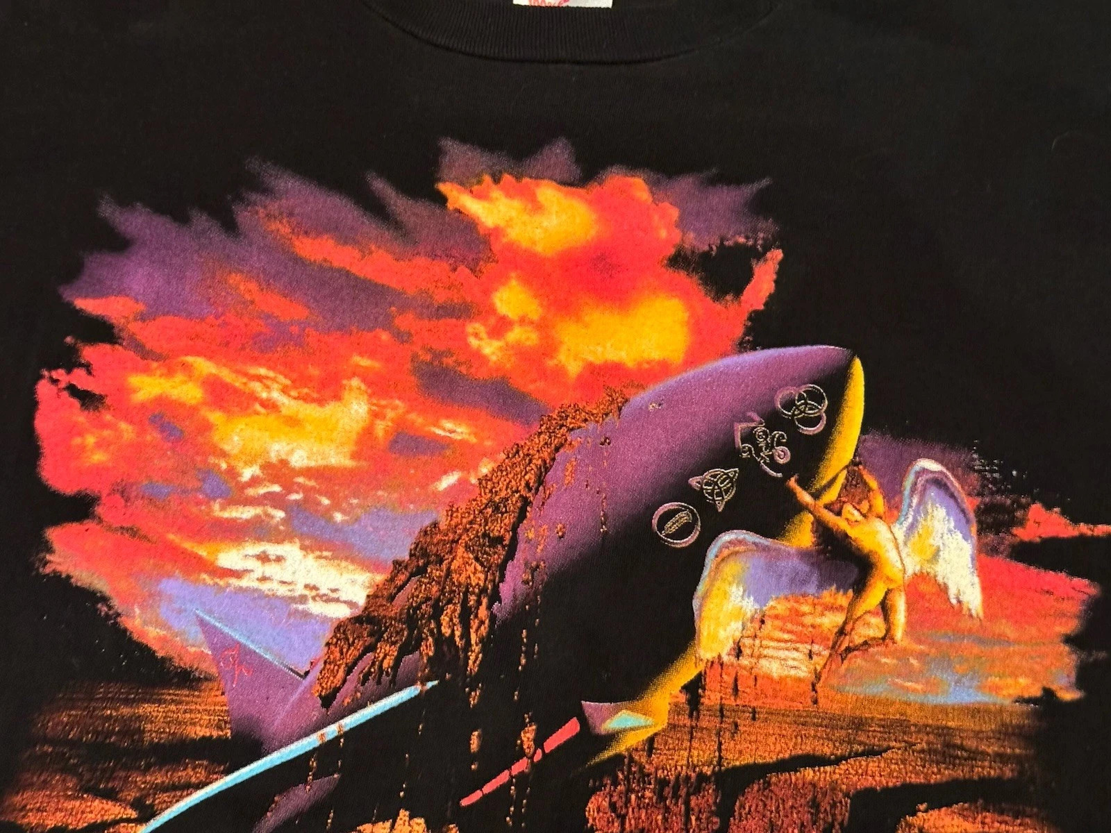 Vtg 1994 LED ZEPPELIN Tshirt Led Zeppelin Blimp Tshirt Rocket Tee Tshirt Sz XL