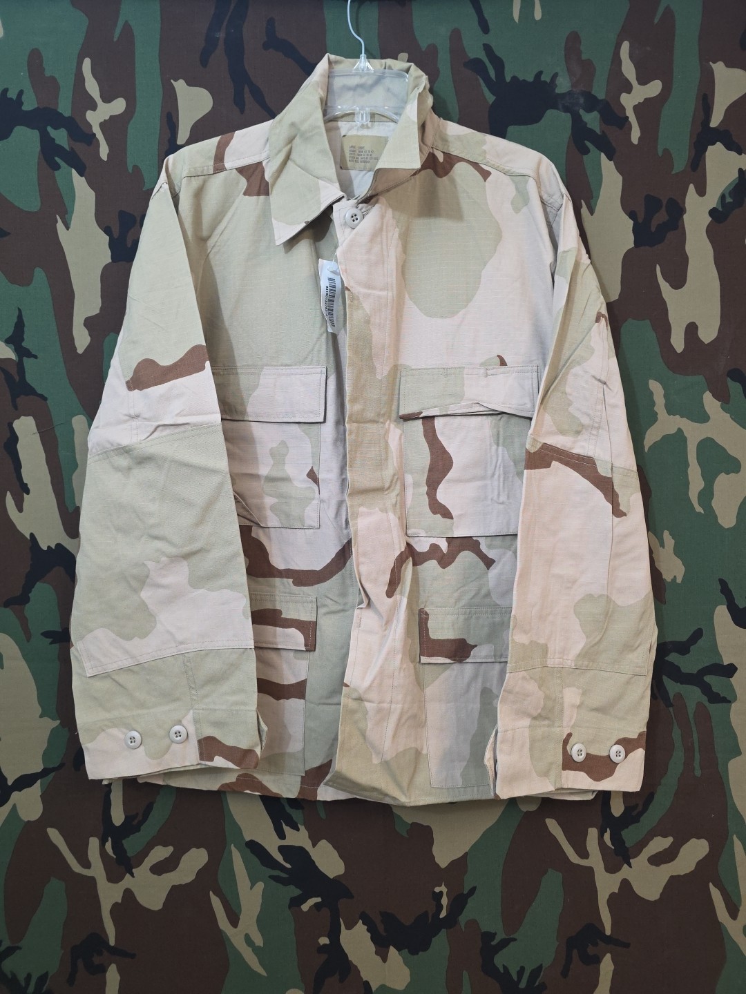 US MILITARY 3 COLOR DESERT CAMOUFLAGE RIP STOP TOP DCU BDU NEW