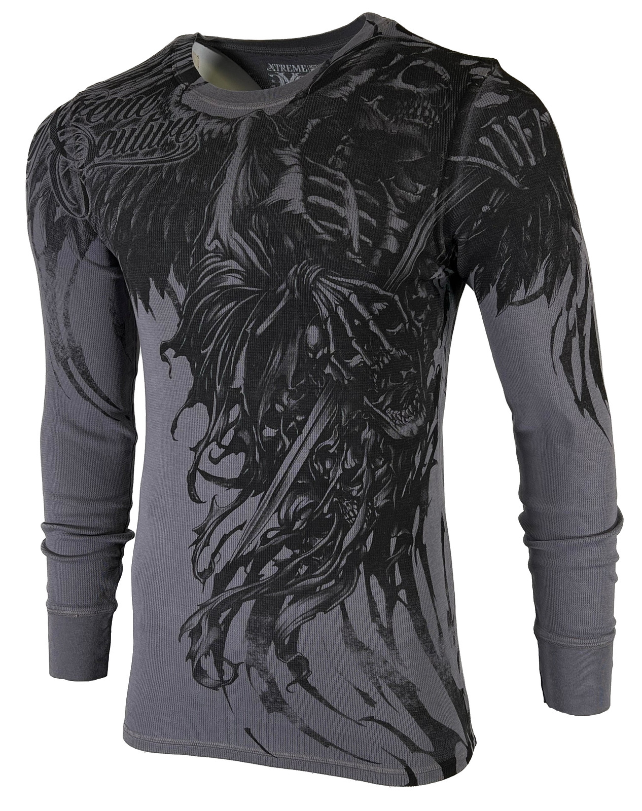 Xtreme Couture by Affliction Men&rsquo;s Thermal Shirt WLEDING DEATH Biker