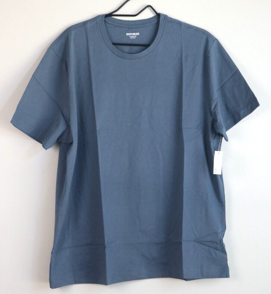 2 packs Men&rsquo;s Slim-Fit Short Sleeve 100% Cotton Crewneck T-Shirt XL Blue