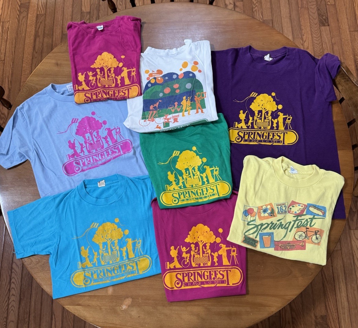 Vintage Springfest Tees Bundle Charlotte NC 1980s Various Sizes And Colors