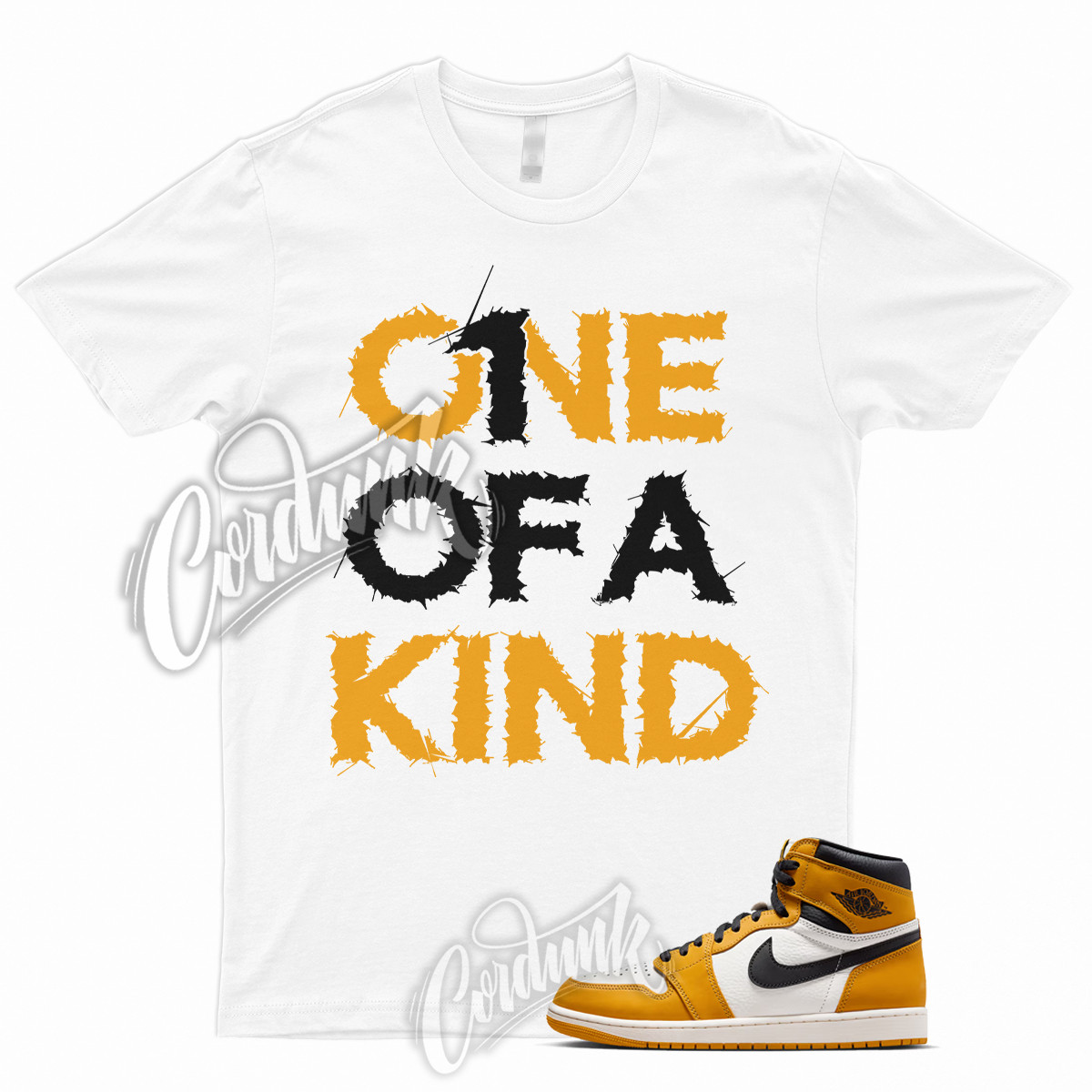 1OAK T Shirt for 1 Yellow Ochre Retro High 6 Desert Mid Low Dunk OG Pollen Match
