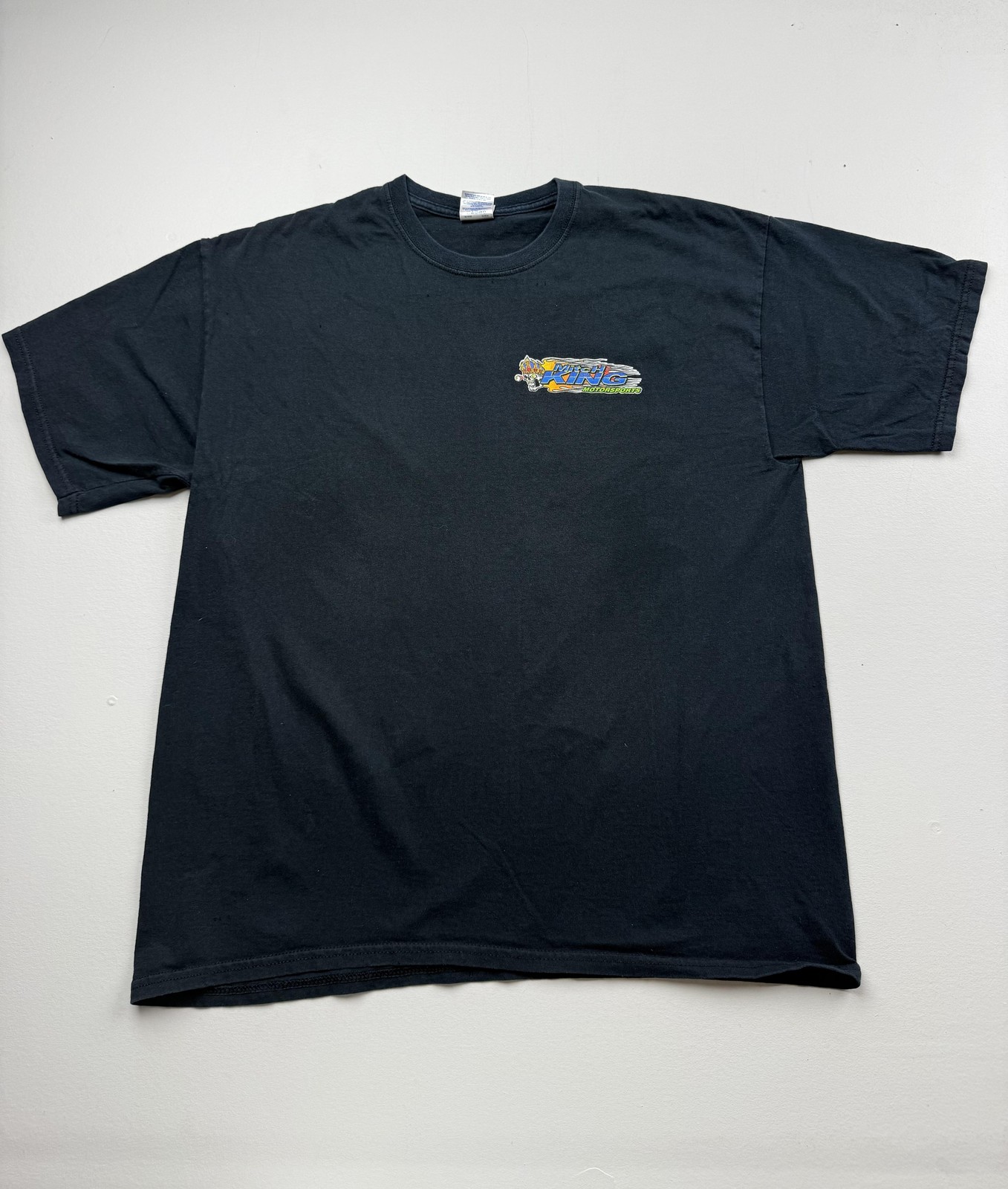 Gildan Shirt Mens XL Black Mitch King Motorsports Drag Racing Car Graphic Tee