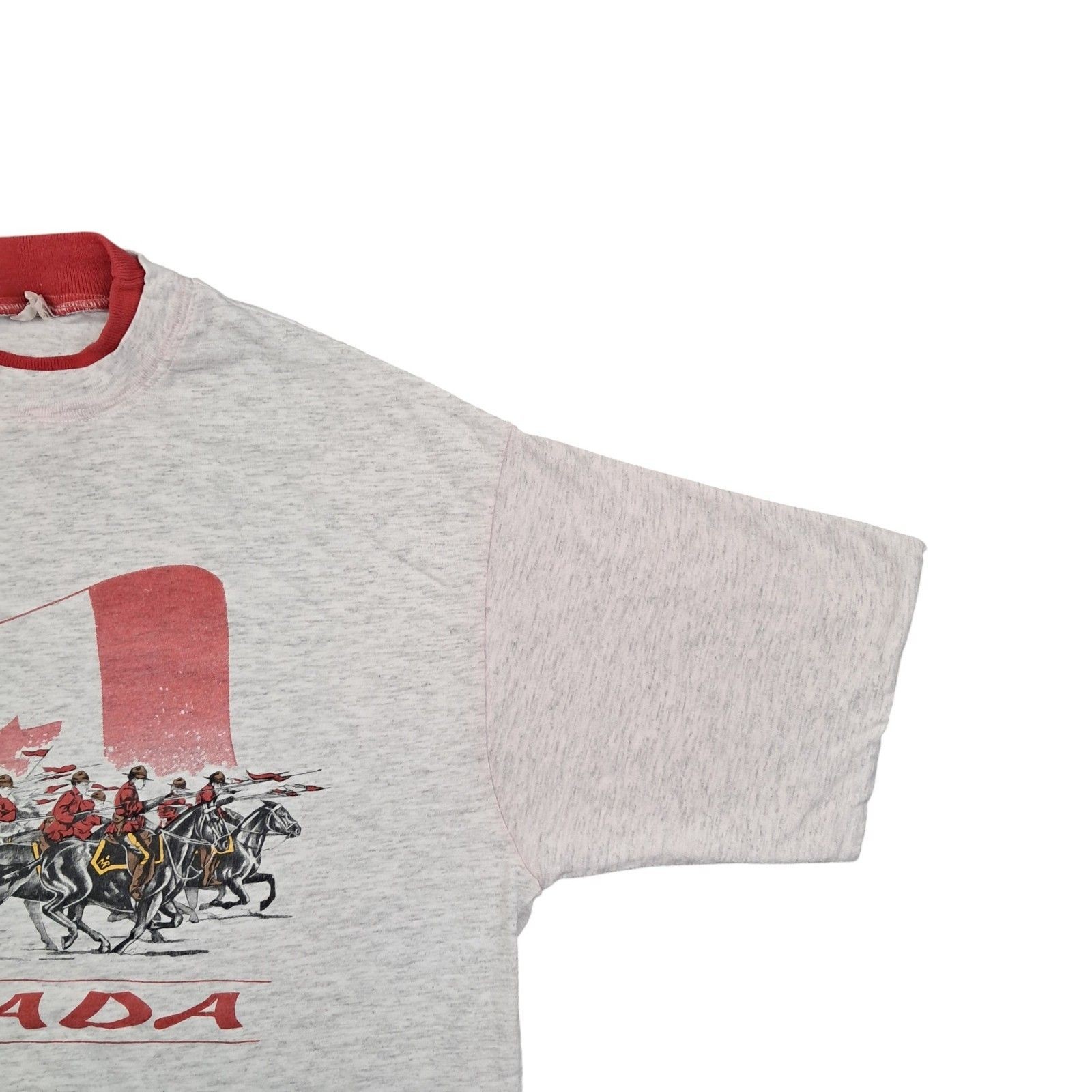 Canada T Shirt Large Men&rsquo;s White Cotton Vintage Single Stitch Tourist