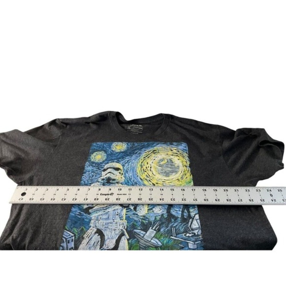 Star Wars Stormtrooper Starry Night Graphic T-Shirt Gray XL Fifth Sun Van Gogh