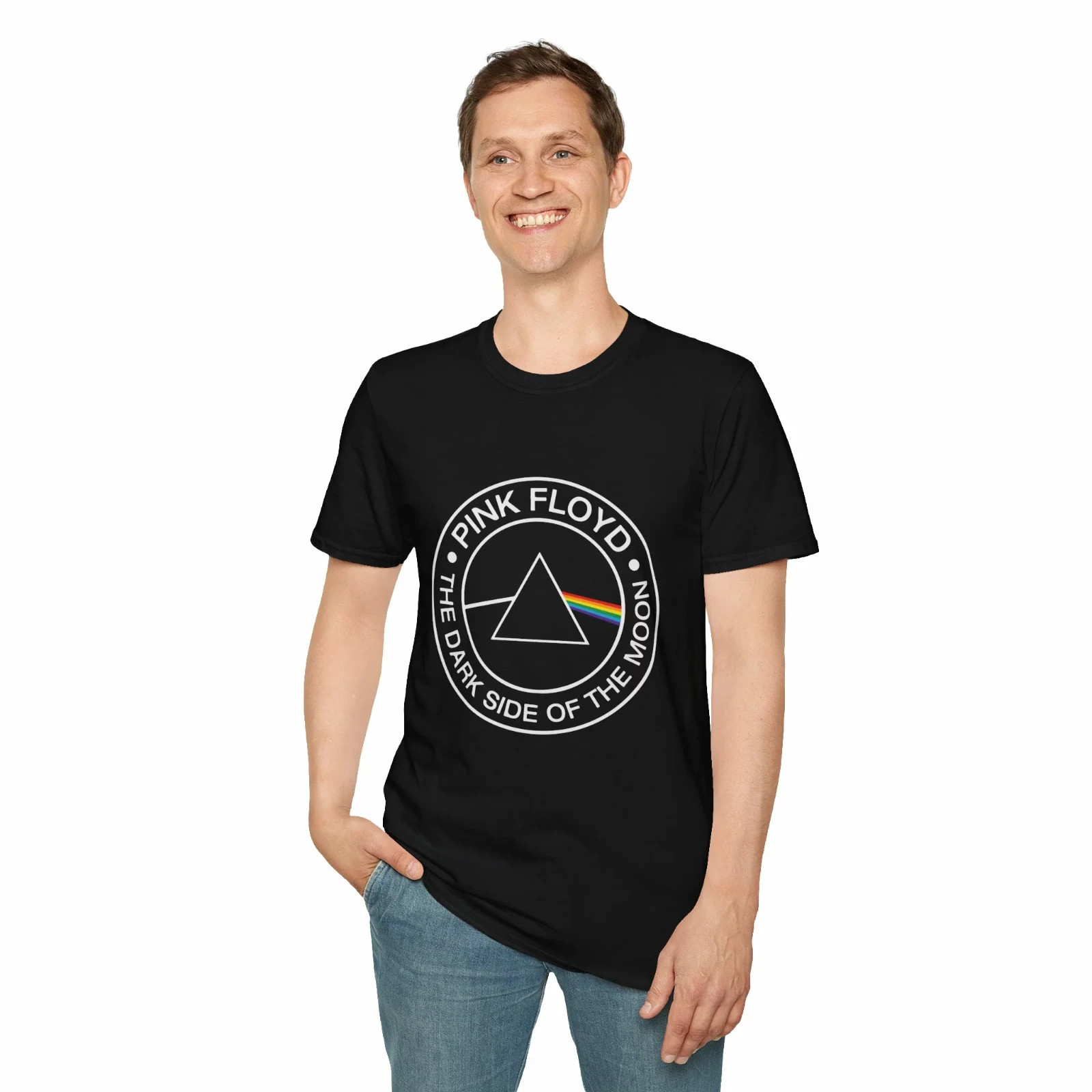 Pink Floyd The Dark Side of the Moon Logo Black T-Shirt