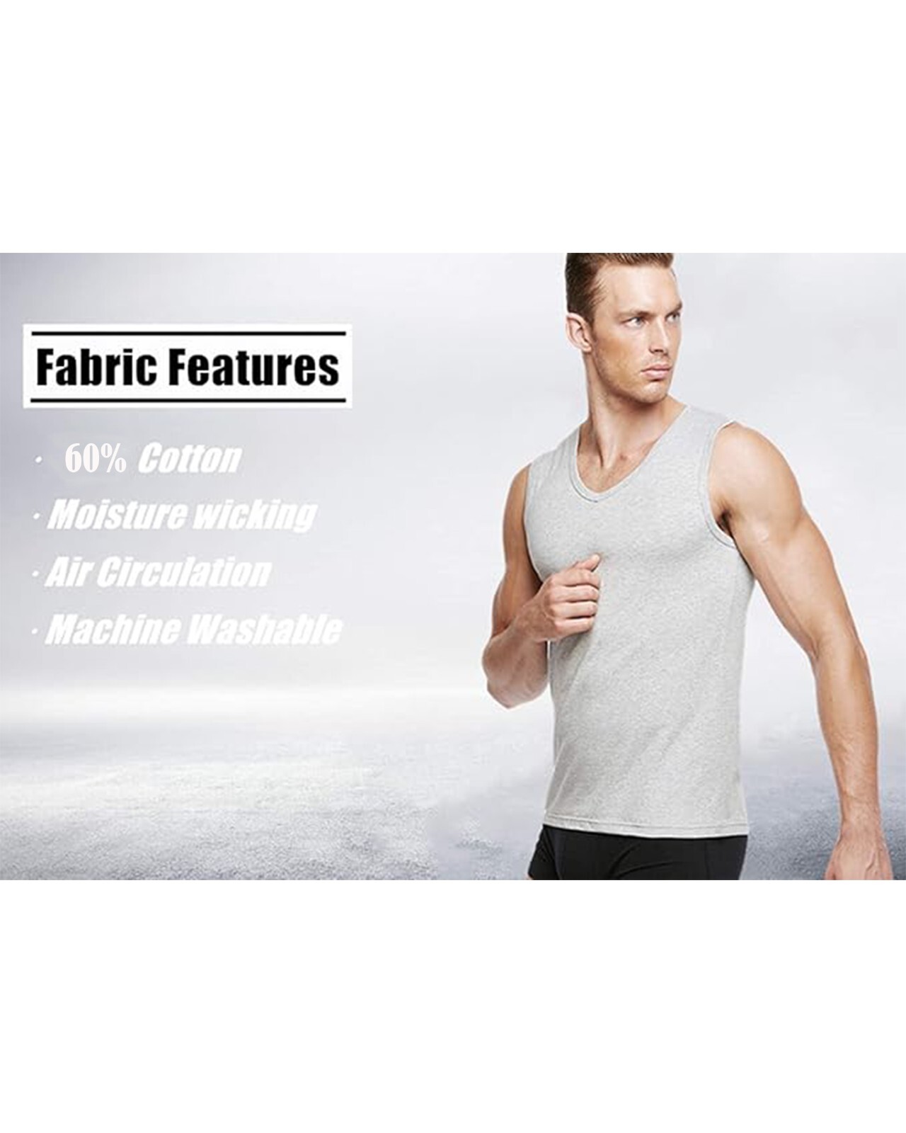 Men&rsquo;s 3 Pack Ribbed Tank Top Shirts Muscle Sleeveless Gym Beach Undershirt NWT