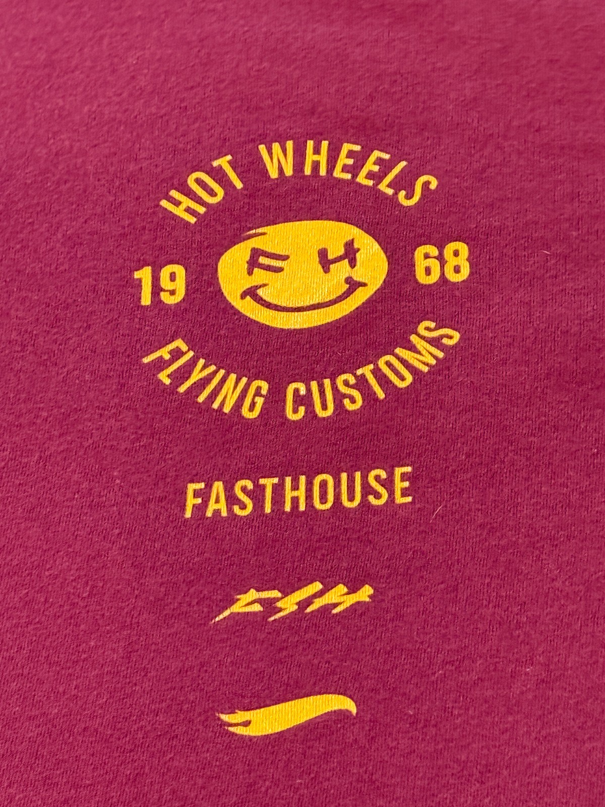 FASTHOUSE – Men&rsquo;s Short Sleeve L – LARGE – Burgundy – FAST HOUSE F/H Hot Wheels