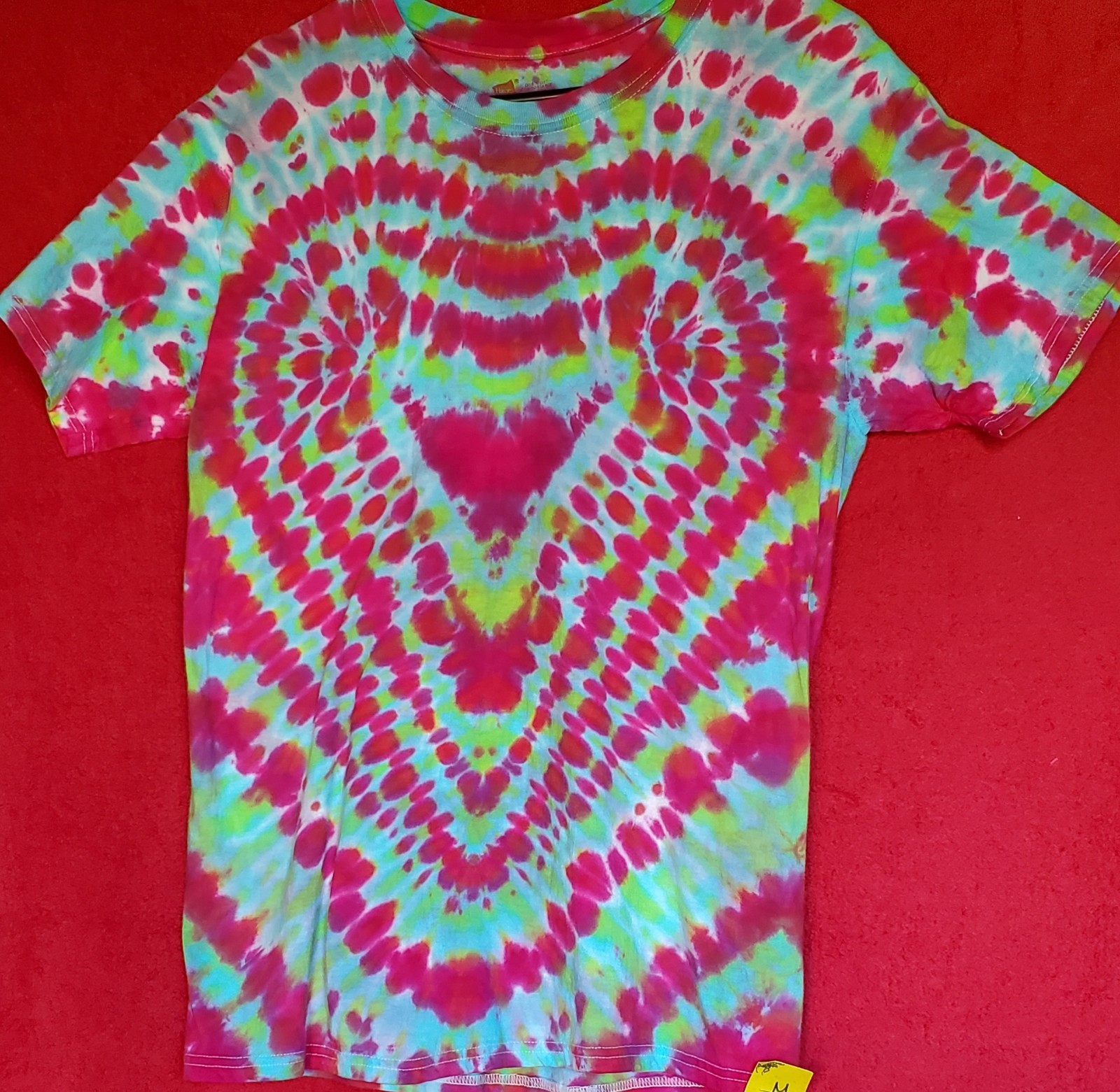 HANES SIZE MEDIUM 100% Cotton Tye Dyed Shirt Pre-washed WON&rsquo;T FADE VERY SOFT