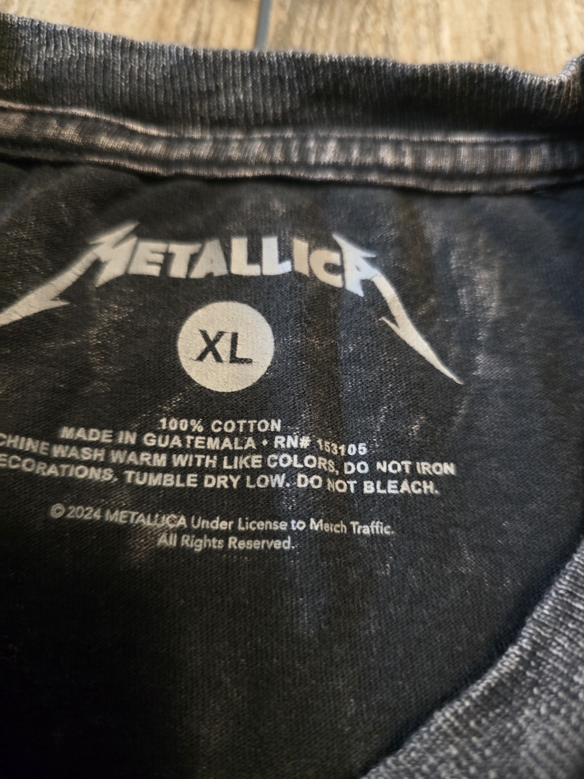 Metallica Men&rsquo;s XL Skull Graphic Tank Top Acid Wash Black Licensed 2024 Rock