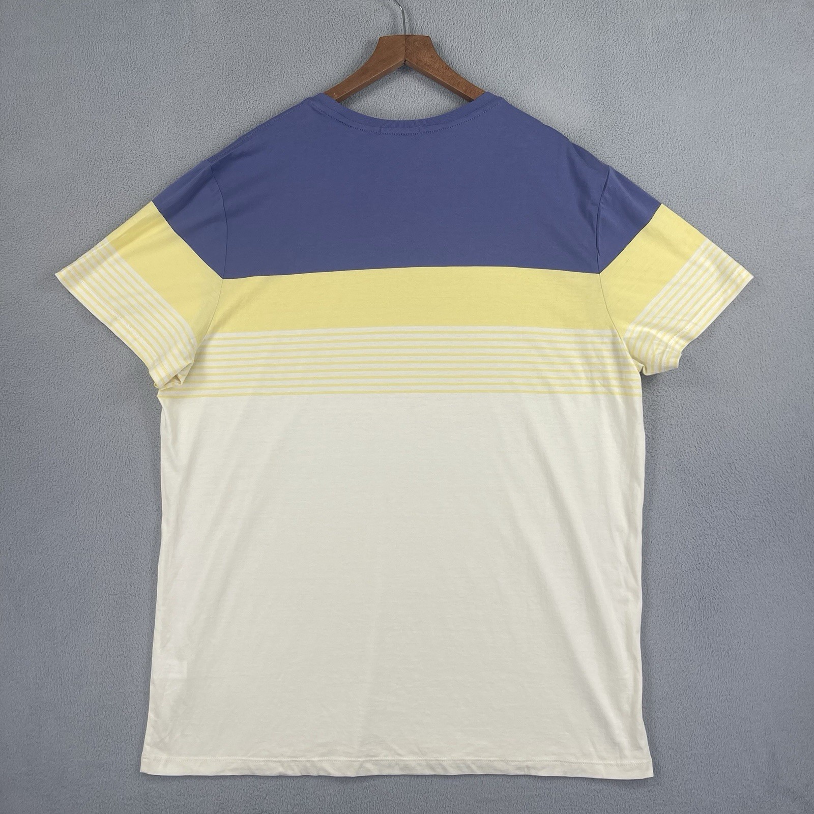 Marine Layer Shirt Men XL Blue Yellow Tee Short Sleeve Casual Lightweight NWT