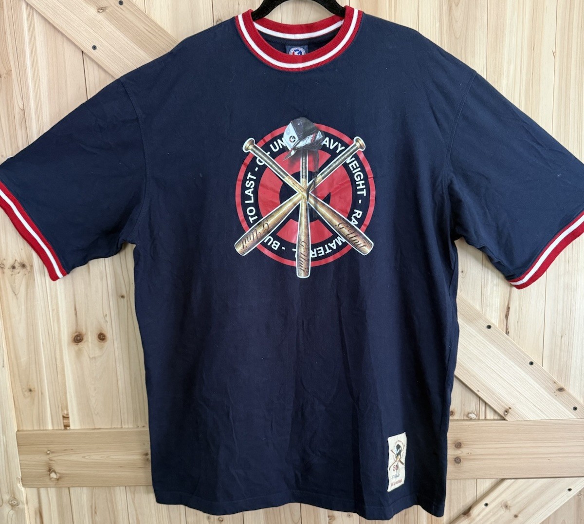 VTG G Unit Built To Last 50 Cent Hip Hop Heavy Weight Ringer Tee Sz XXL *Hole*