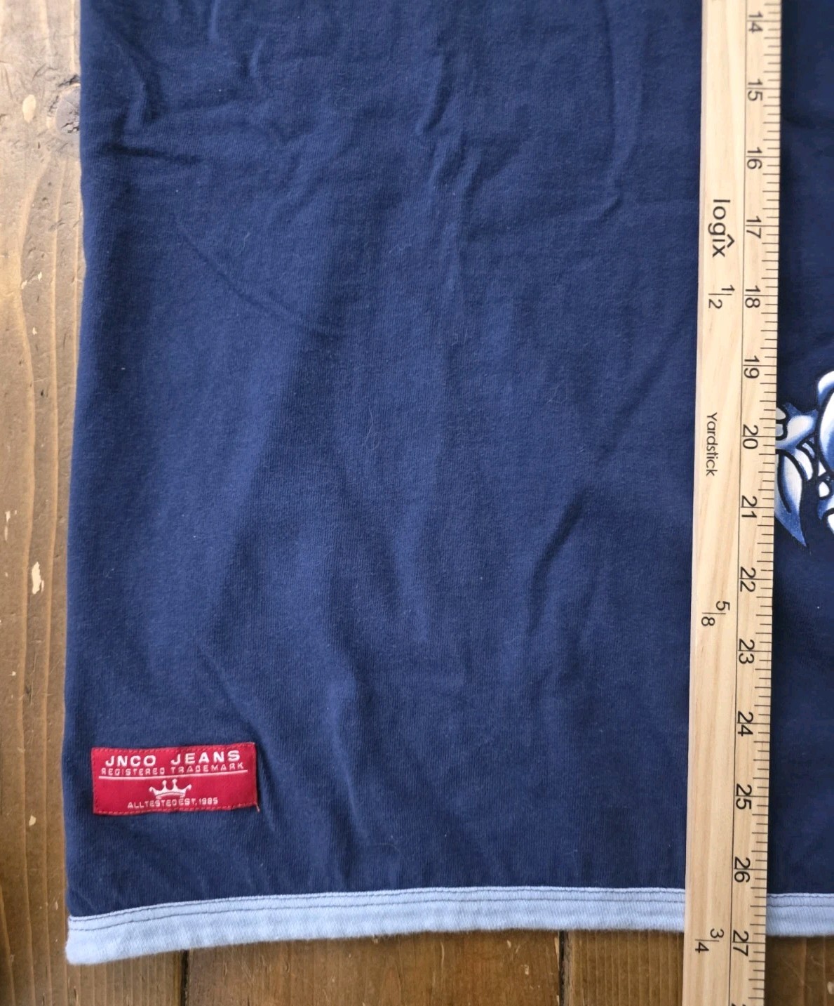 Vintage JNCO Jeans Shirt Youth XL 18/20 Dragon Blue Skater Hip Hop USA 90s