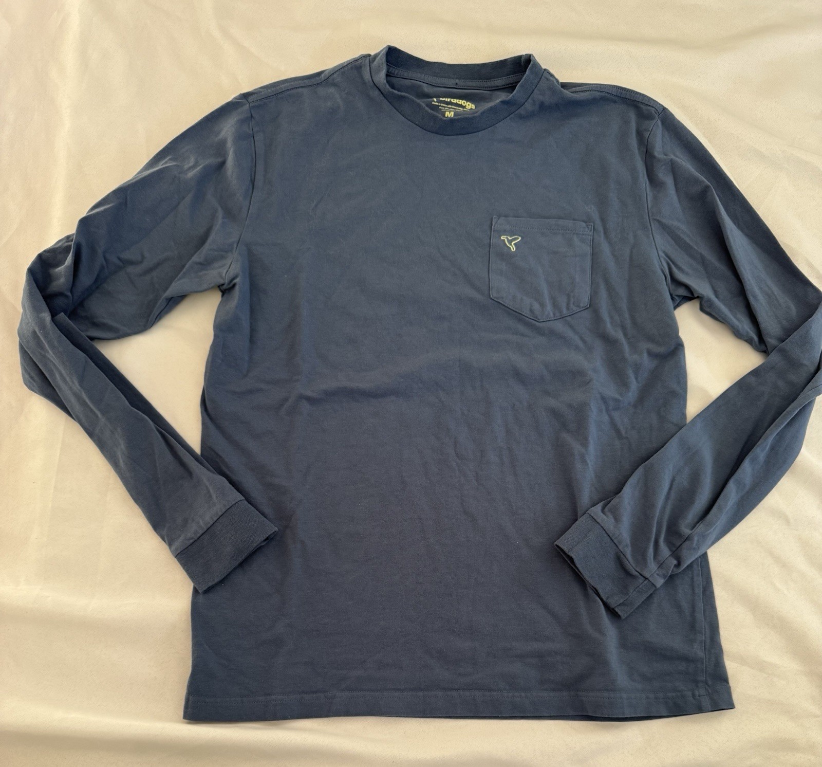 Men&rsquo;s Birddogs Long Sleeve Blue Crew Neck Shirt- Size M Medium EUC