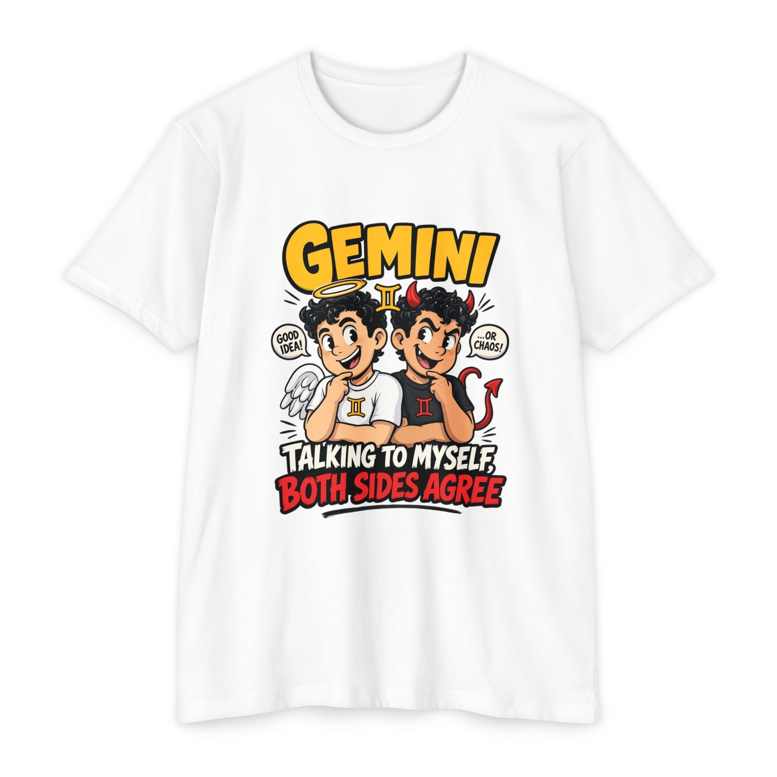 Funny Gemini Talking To Myself Meme CVC Tee Zodiac Astrology Unisex Made in USA