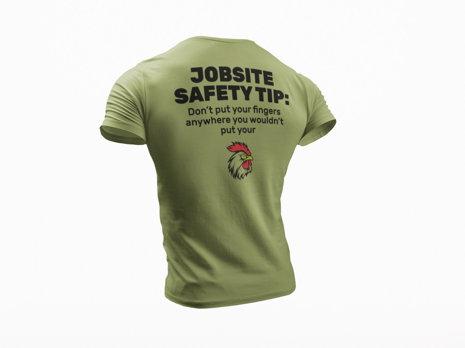 Jobsite Safety Humor T-Shirt Dont Put Your Finger Funny Work Safety Reminder Tee