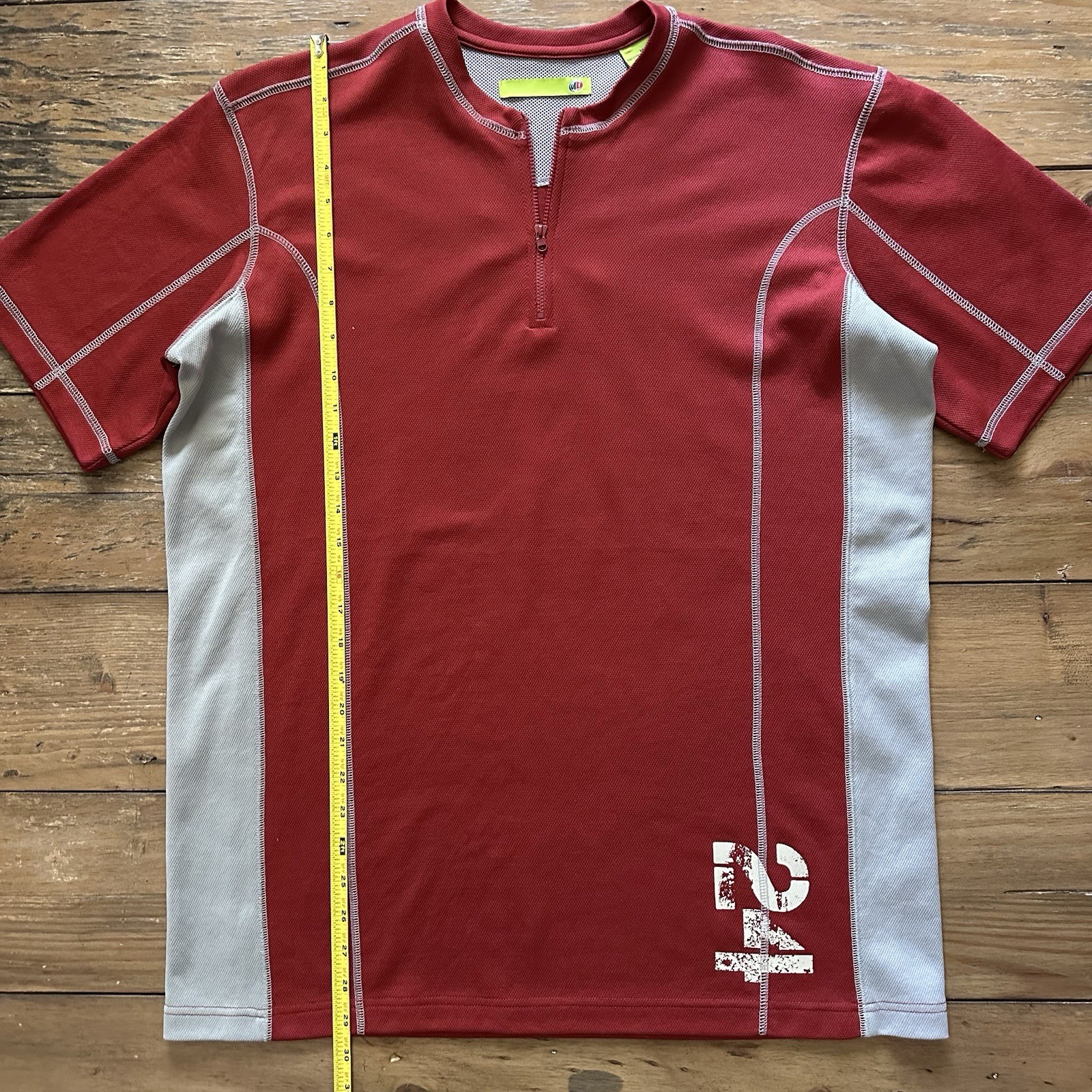 Vtg Mountain Dew Shirt 1/4 Zip Jersey Red Y2K Promo 24 Pack Medium Retro