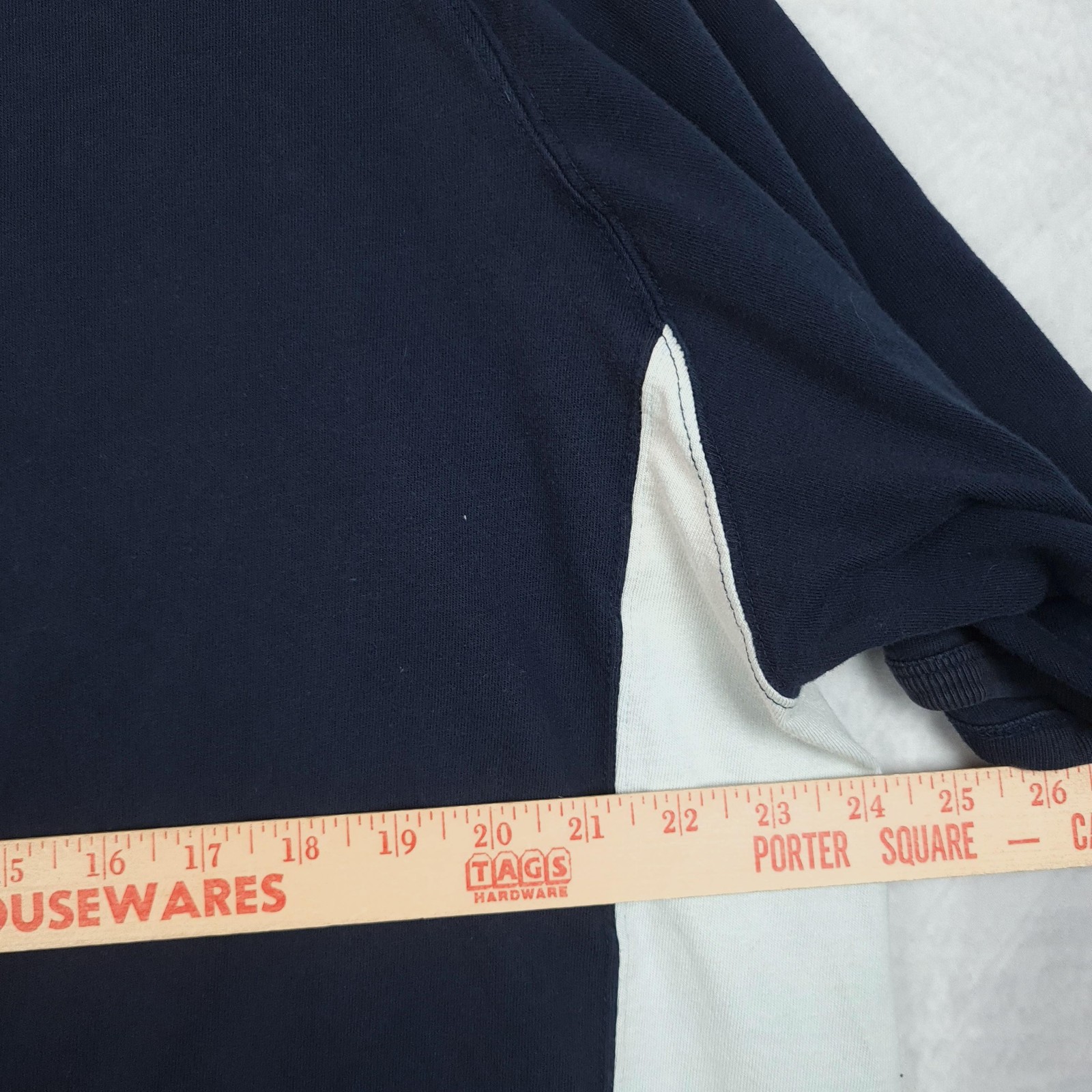 Avirex Shirt Mens XL Blue Colorblock Industry Standard Logo Graphic Tee Y2K