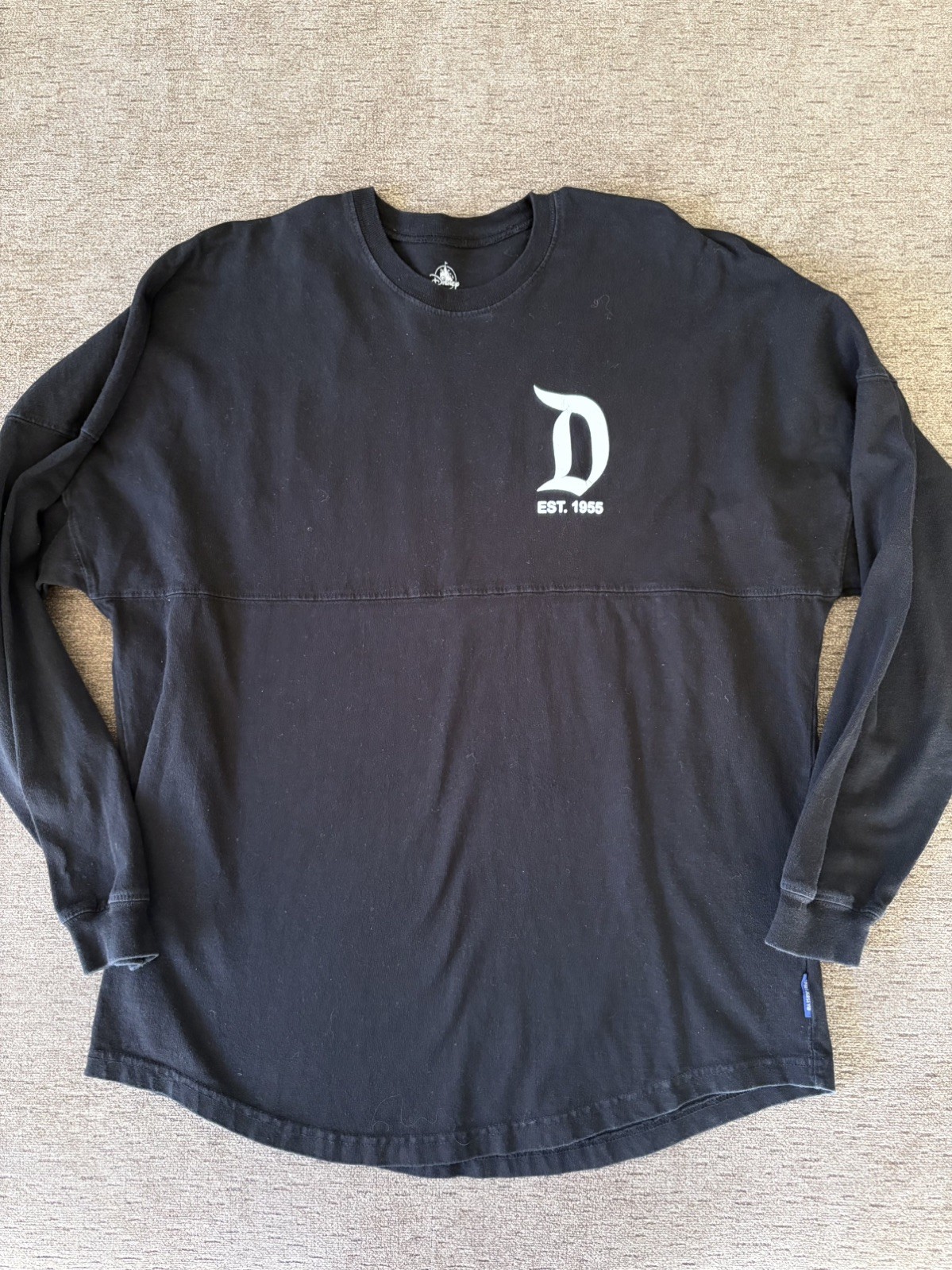 Disney Parks Spirit Jersey Disneyland Resort Black Long Sleeve Shirt unisex sm