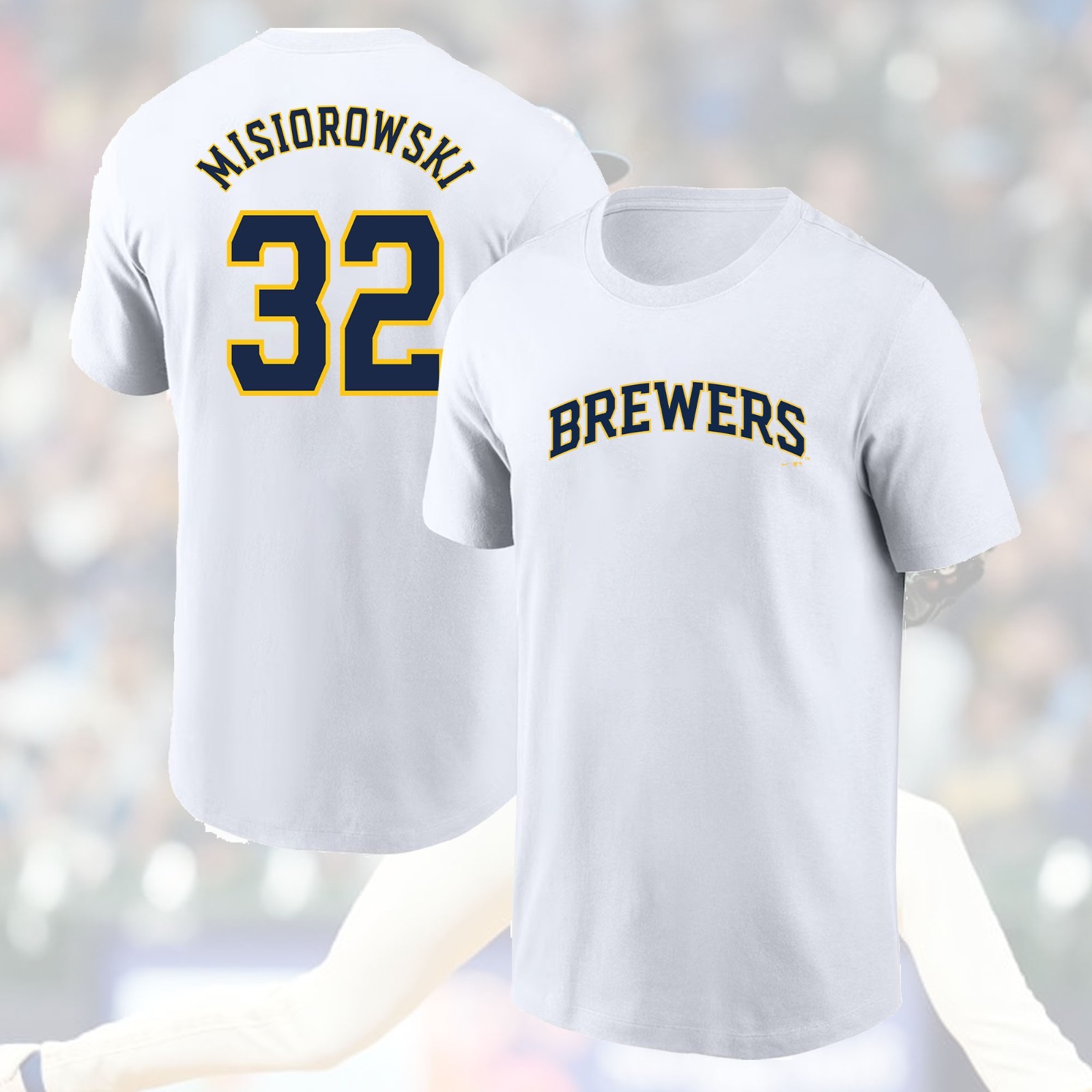 HOT ITEM! Jacob Misiorowski 32 Milwaukee Brewers 2026 Name & Number For Fans
