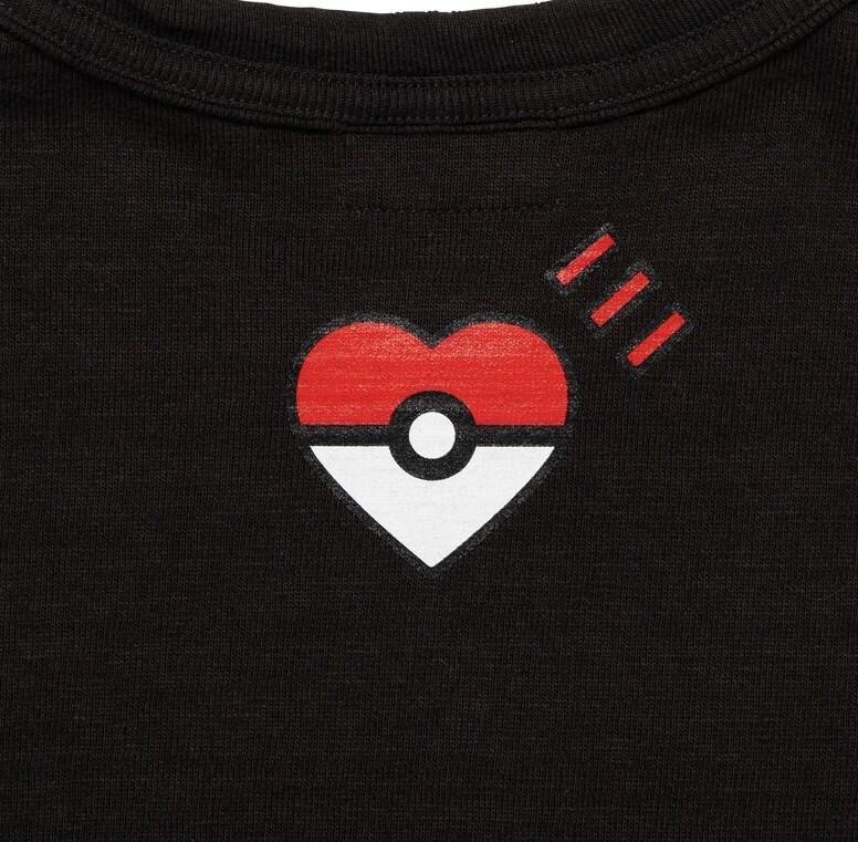 Human Made x Pokemon Made Graphic T-SHIRT TEE Black Size L Magikarp New FS
