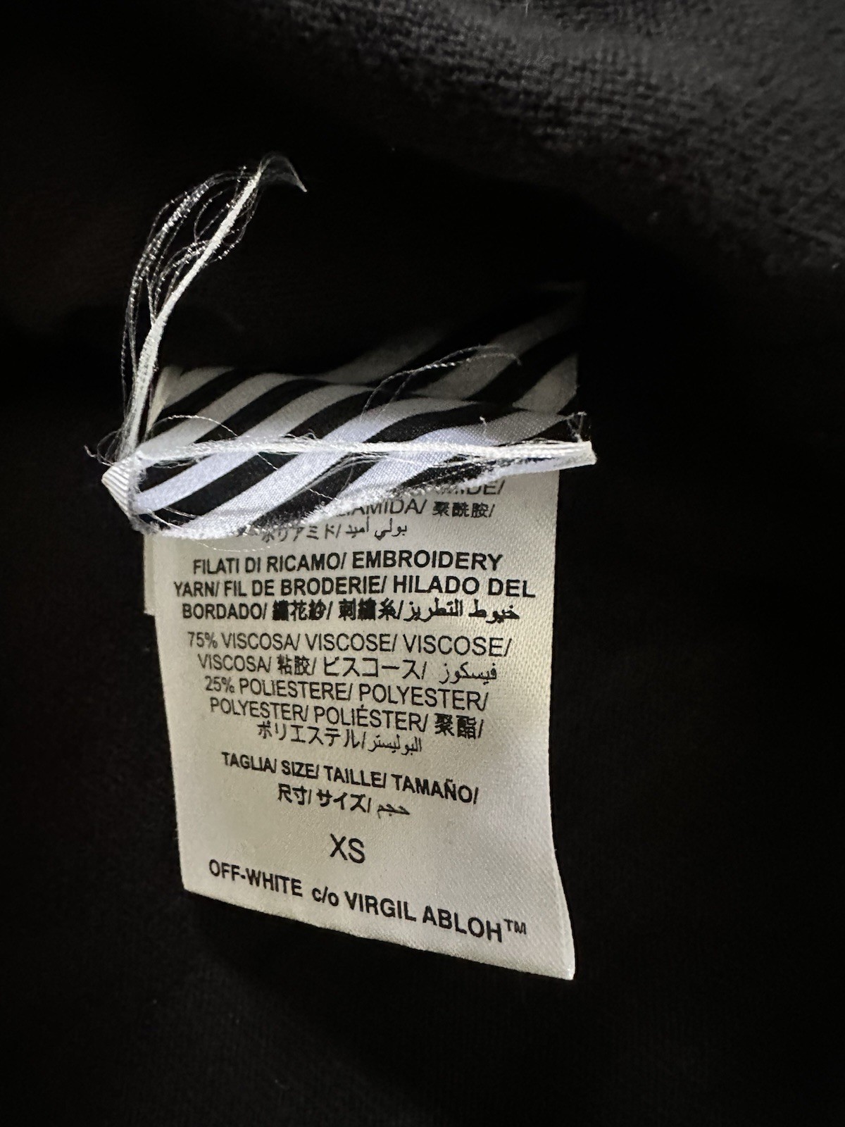 Off-White c/o Virgil Abloh Woman Rose Black Graphic Crew Neck Tee XS